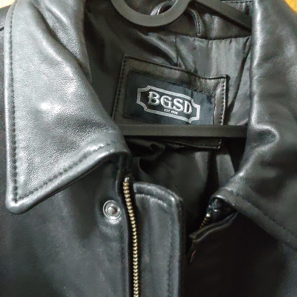 BGSD Lamb skin Military style leather jacket